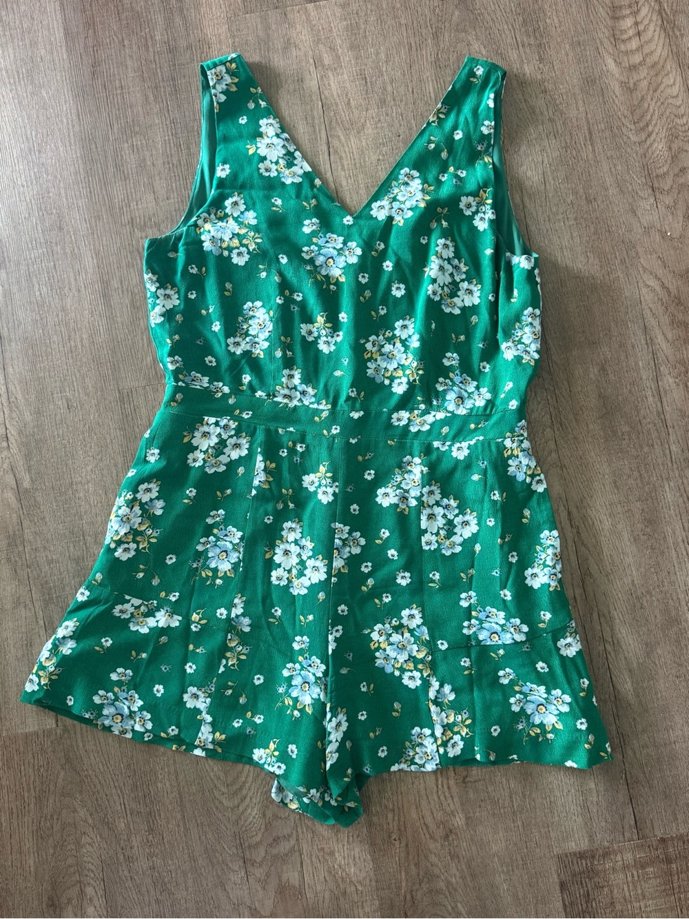 Loft Green Floral Romper